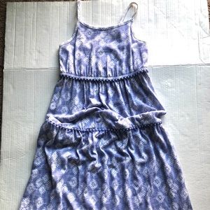 Cat & Jack Lavender Patterned Spaghetti Strap Dress